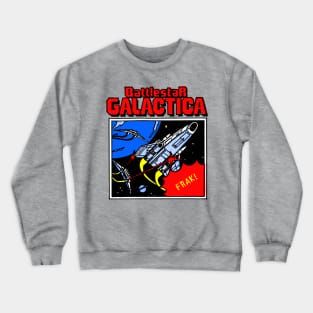 Battlestar Galactica Retro Comics Sticker Crewneck Sweatshirt